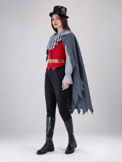 Vampire Halloween costume with cape and hat