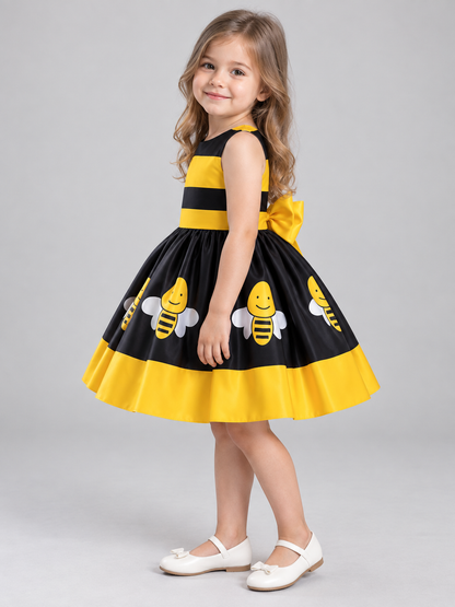 Bee Costume Dress with a Full Skirt side view