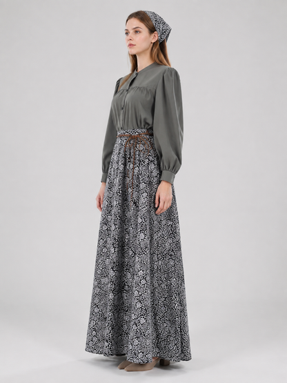Stage Costume with Skirt, Headscarf, and Belt side view