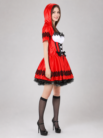 Little Red Riding Hood Hooded Cosplay Dress