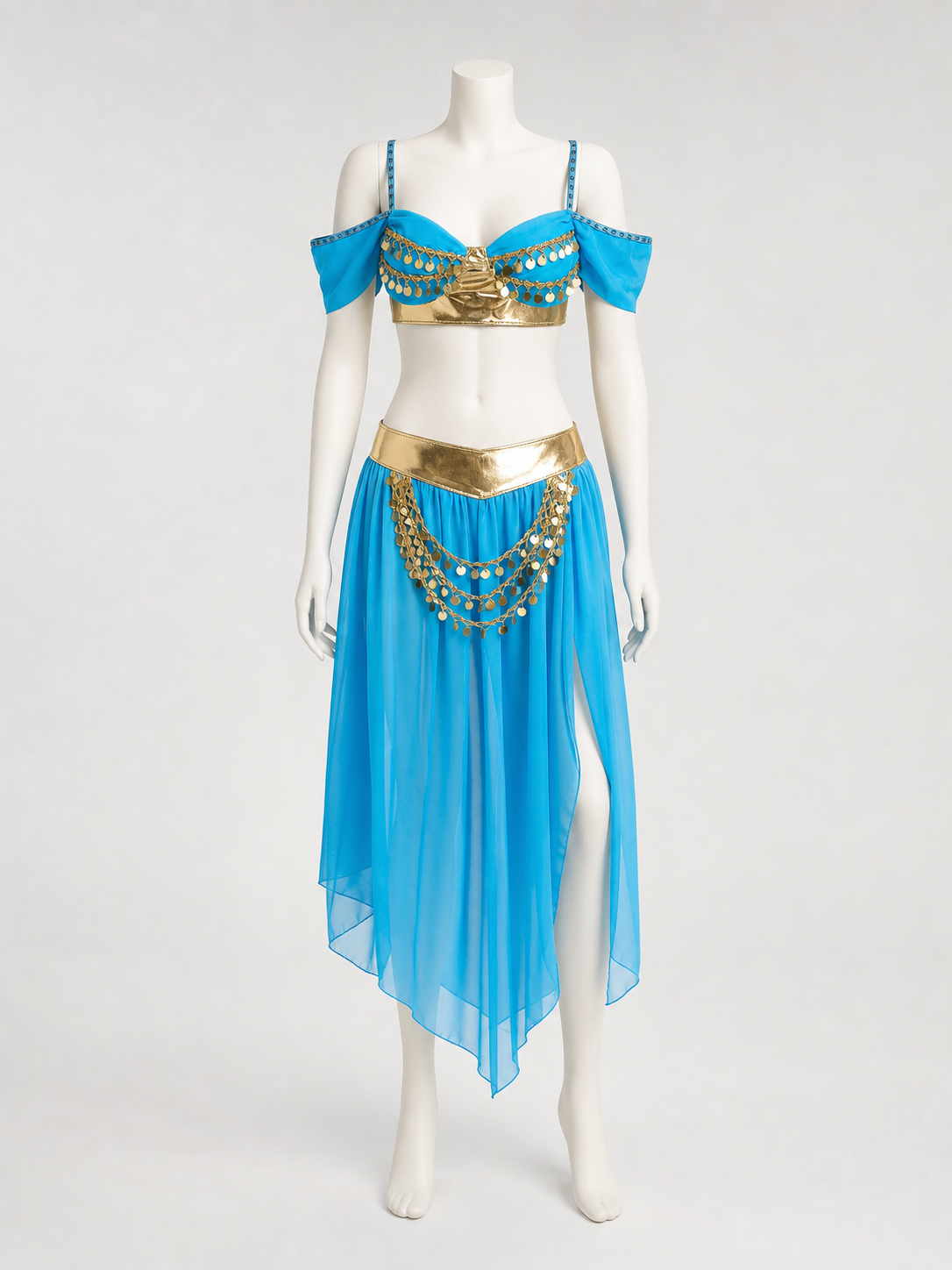 Eastern-Style Stage Costume, Blue and Gold