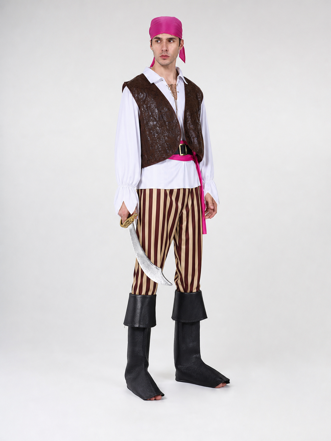 Carnival Pirate Costume with Accessories for Halloween