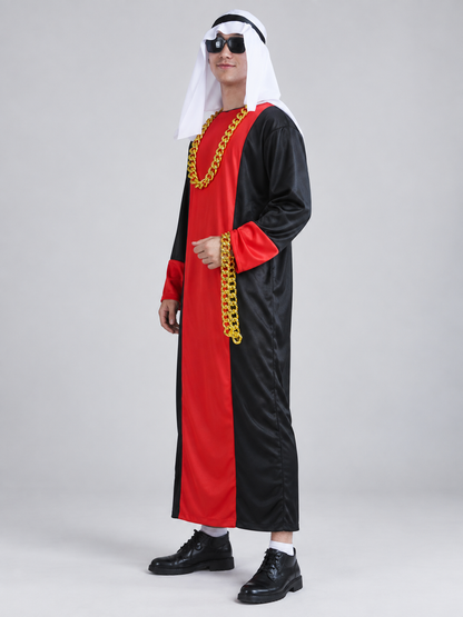 Carnival Costume with White Headpiece and Chain