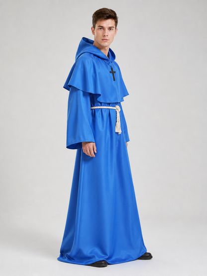 Medieval-Style Hooded Robe Costume