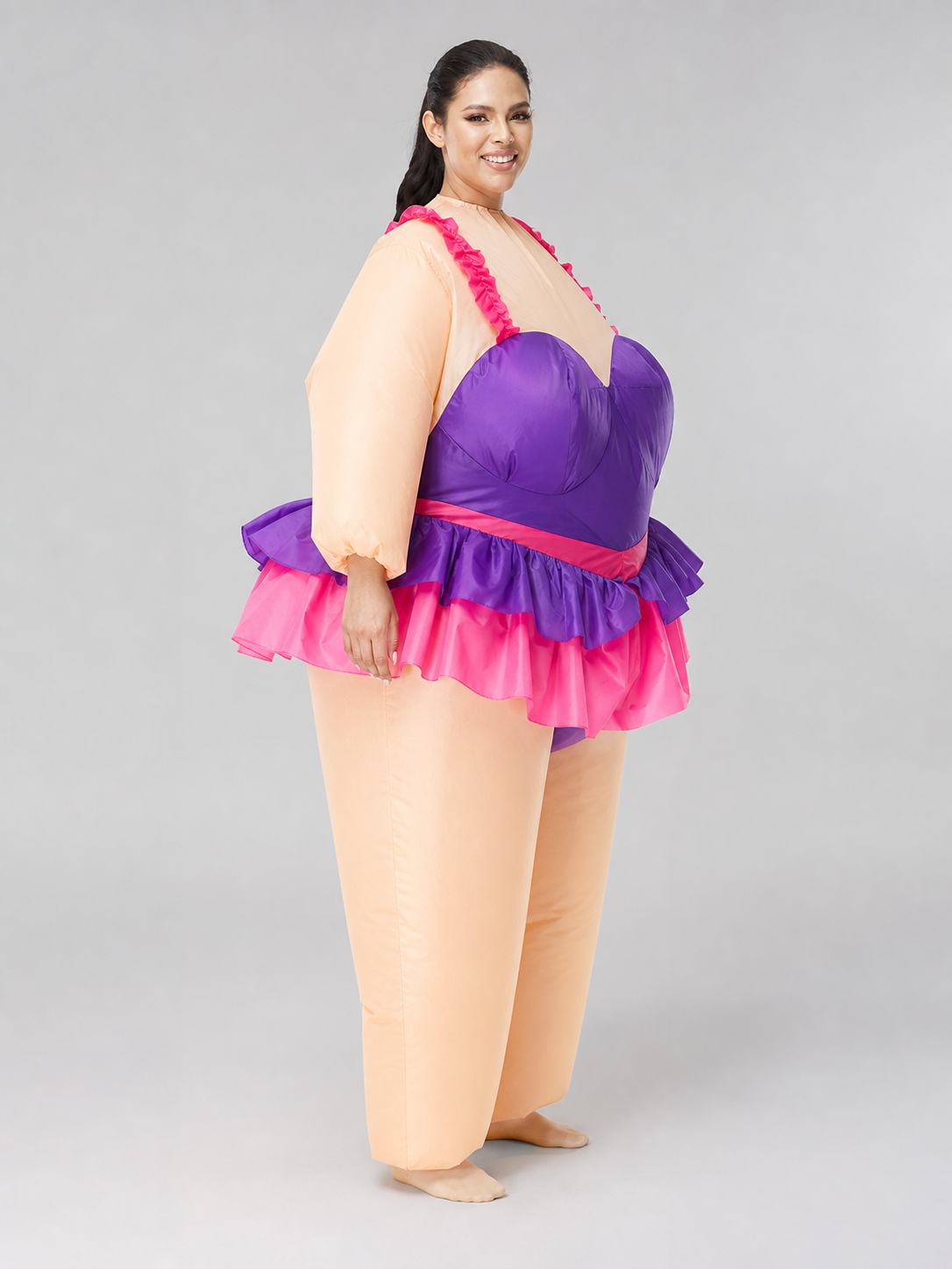 Inflatable clown costume in a ballet tutu style