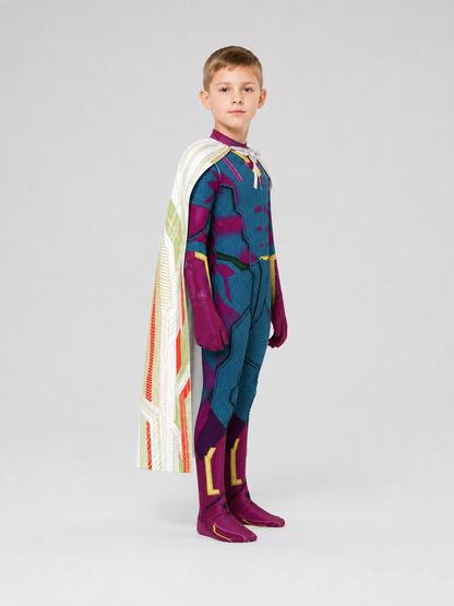 Superhero cosplay jumpsuit costume with mask