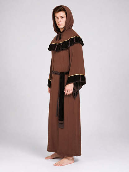 Wizard robe costume with hood and belt