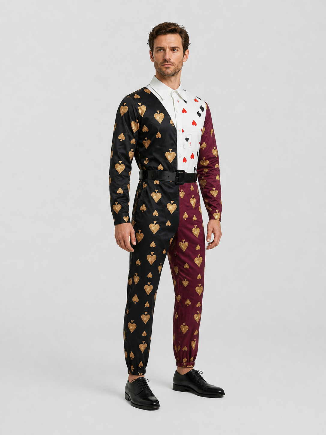 Halloween Playing Card Costume Jumpsuit side view
