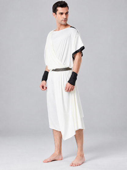 Knee-Length Costume with Asymmetrical Draping side view