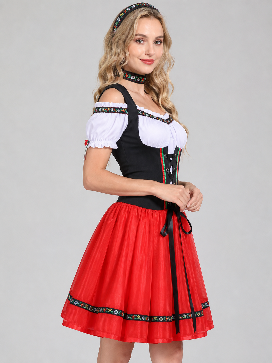 Ethnic Costume with Floral Headpiece