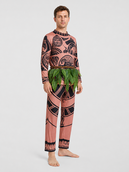 Maui Carnival Costume from Moana with Grass Skirt side view