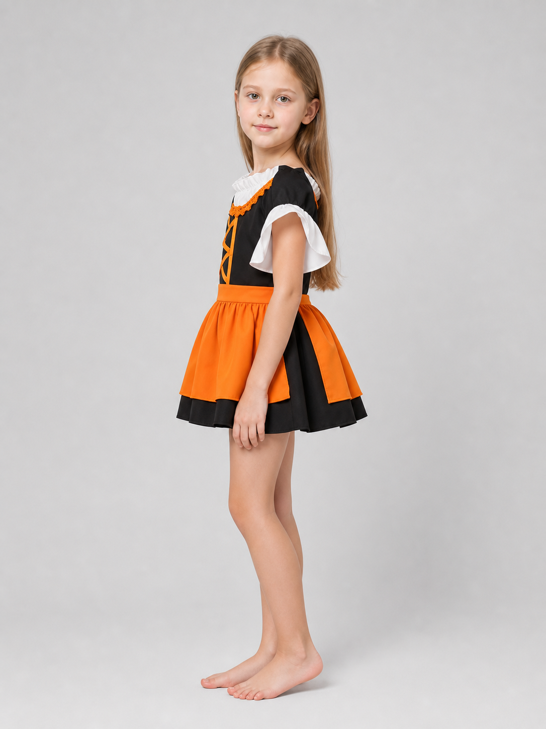 Pet Costume Dress, Orange Oktoberfest Style