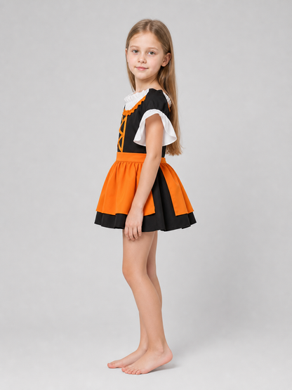 Pet Costume Dress, Orange Oktoberfest Style