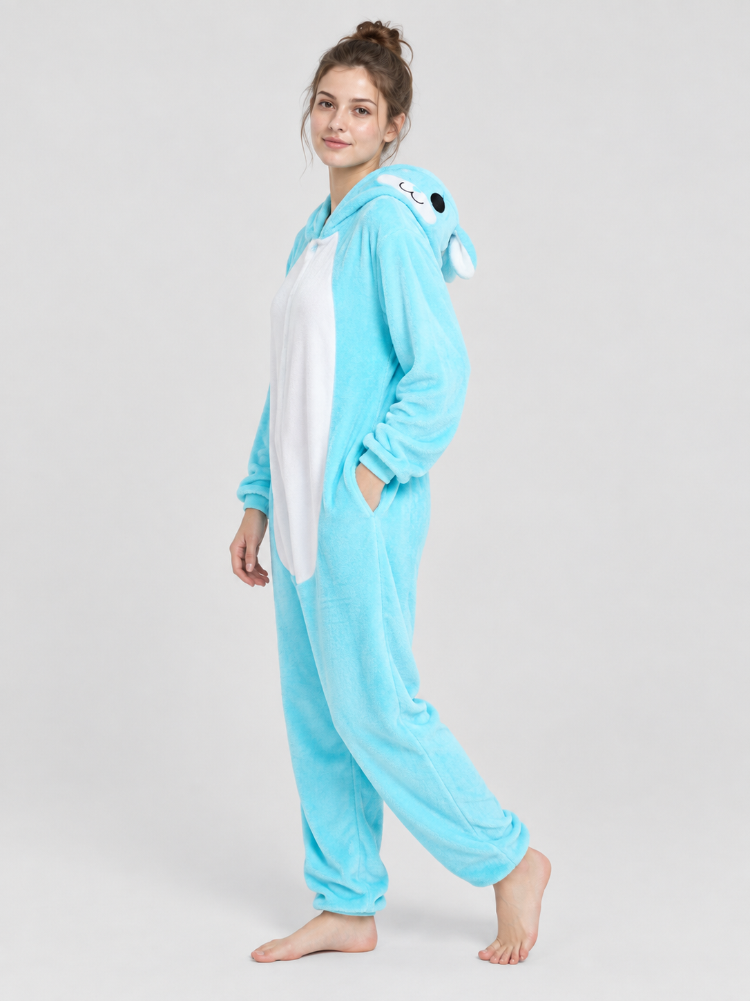 Insulated Kigurumi Jumpsuit with Hood and Face