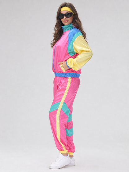 Retro Sports-Style Two-Piece Stage Costume
