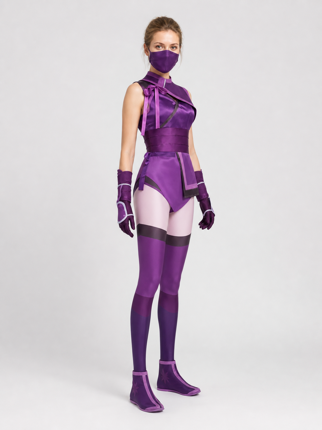 Mileena Cosplay Costume from Mortal Kombat, Set side view