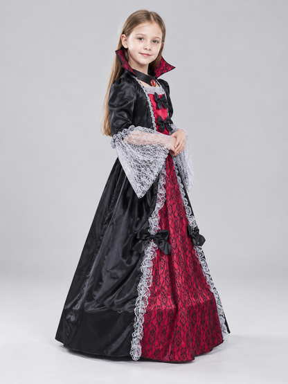 Vampire Costume with Long Dress side view