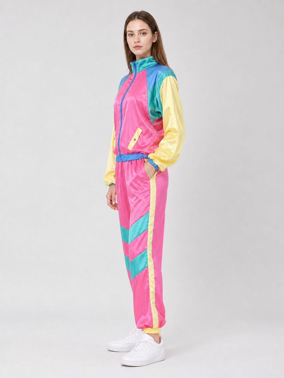 Two-Piece Stage Costume in a Retro Sporty Style side view