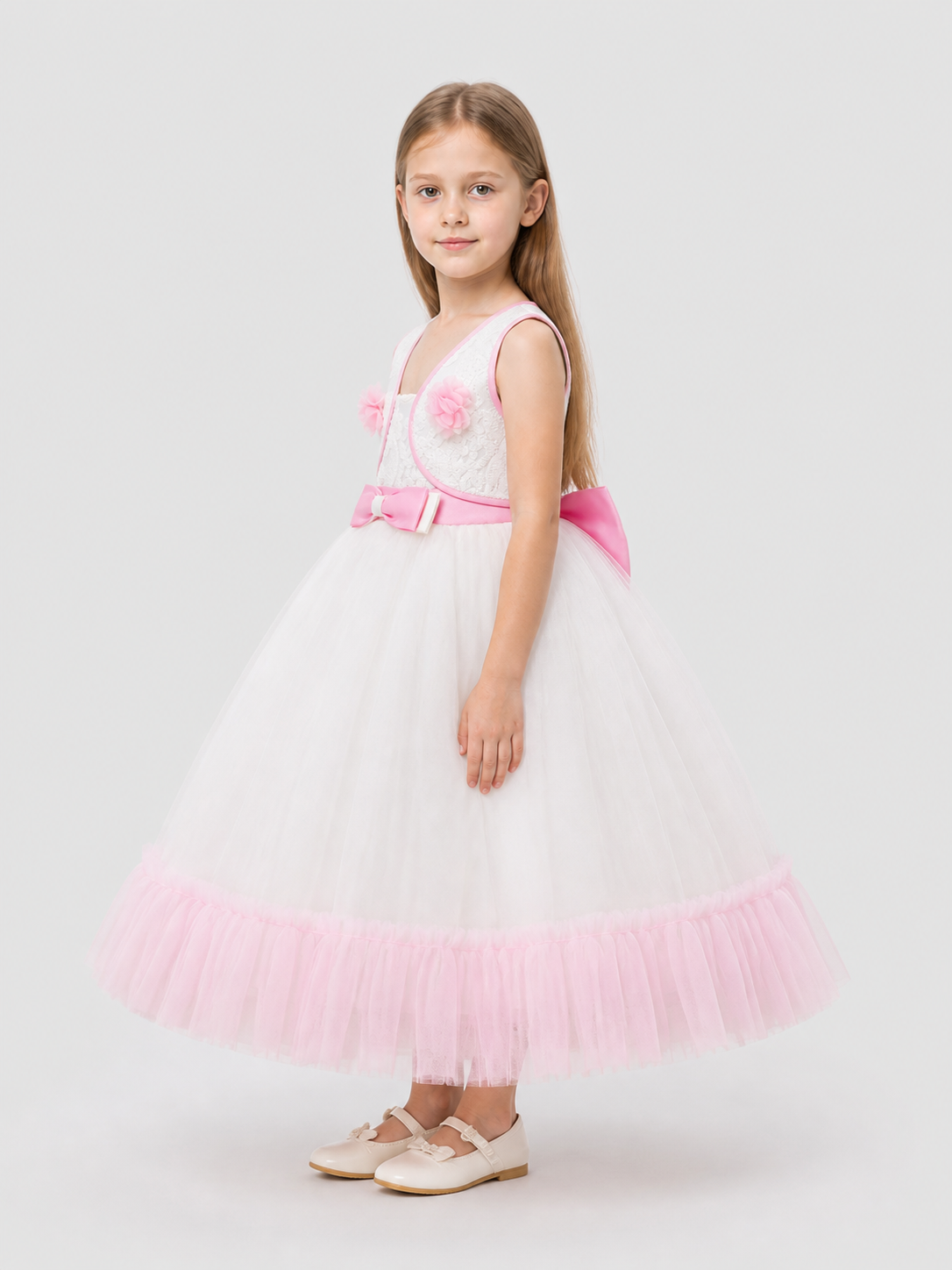 Princess Flower Tutu Party Dress side view
