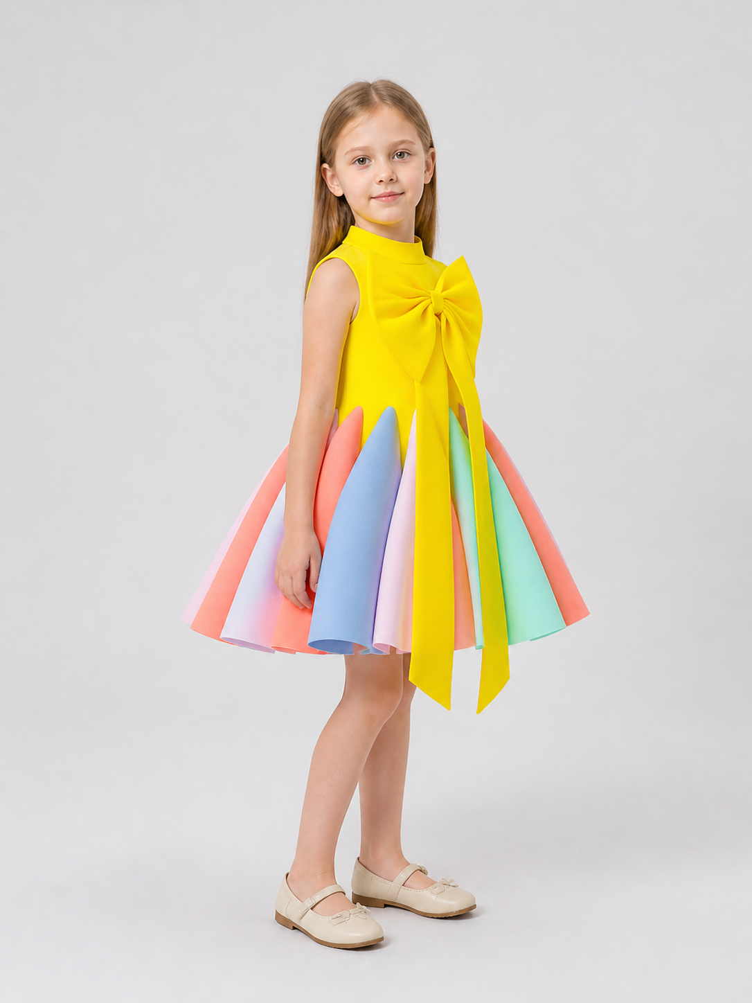A-Line Princess Dress with Bow AL6110 for Fashion Shows