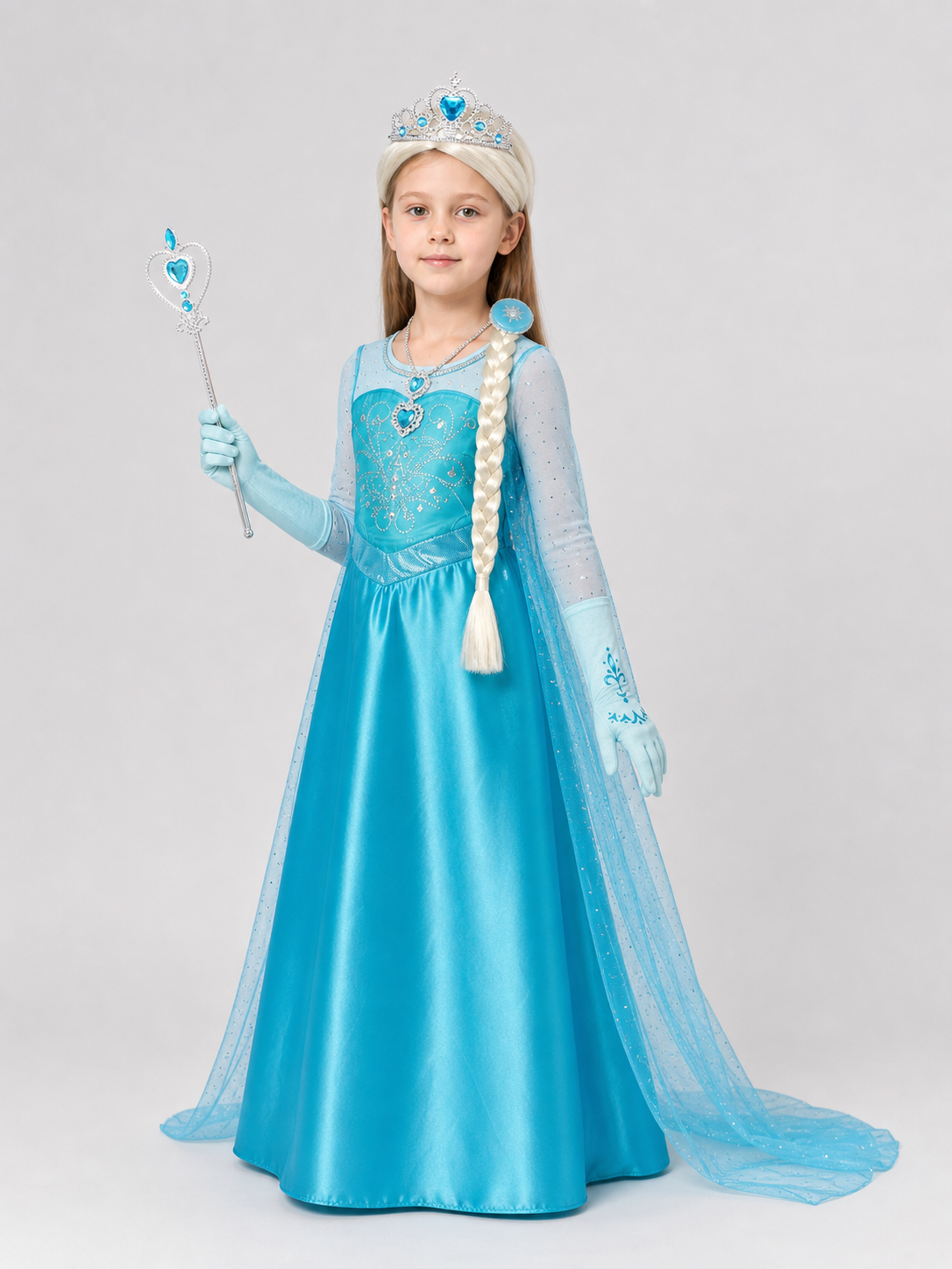 Children's Snow Queen Costume with Accessories side view