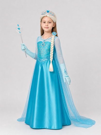 Children's Snow Queen Costume with Accessories side view
