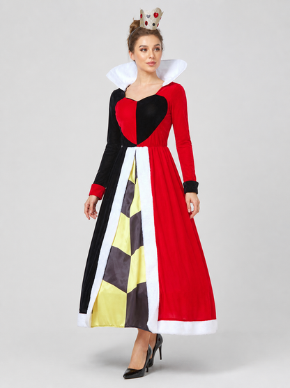 Red Queen Dress for Halloween, M-XL side view