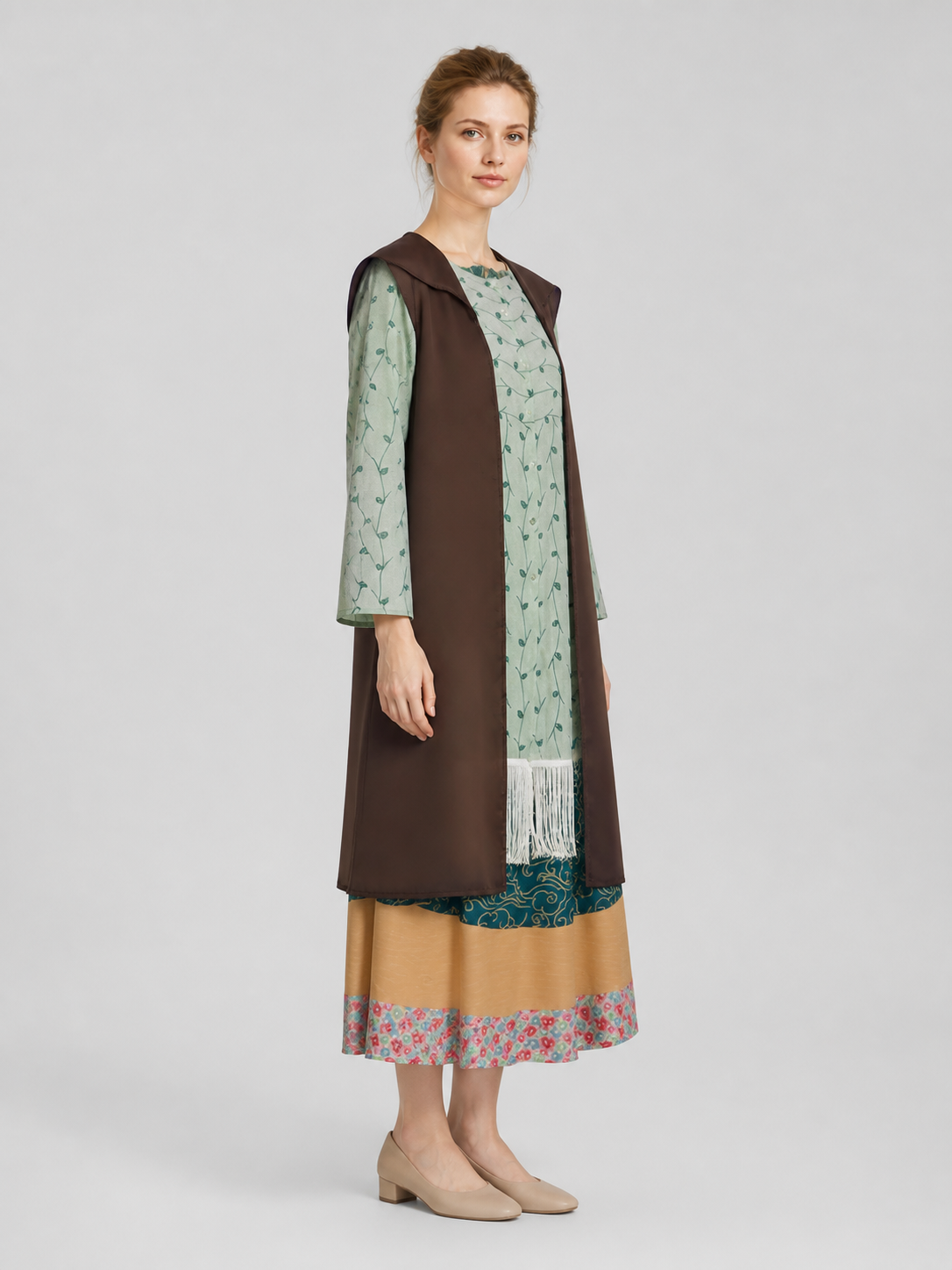 Sybill Trelawney Fringe Costume Dress for Halloween side view