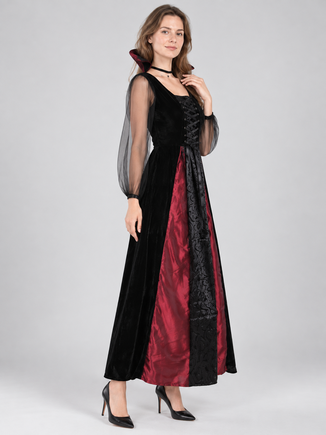 Carnival Dress for Themed Party with Lacing