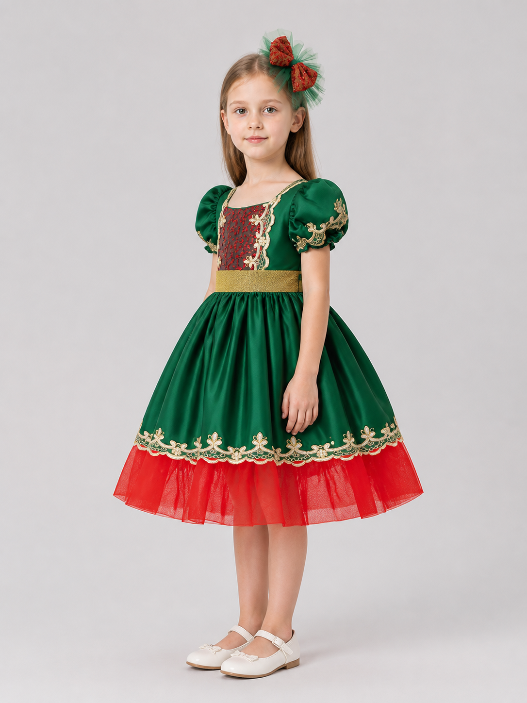 Carnival Dress with a Full Skirt for Performances side view