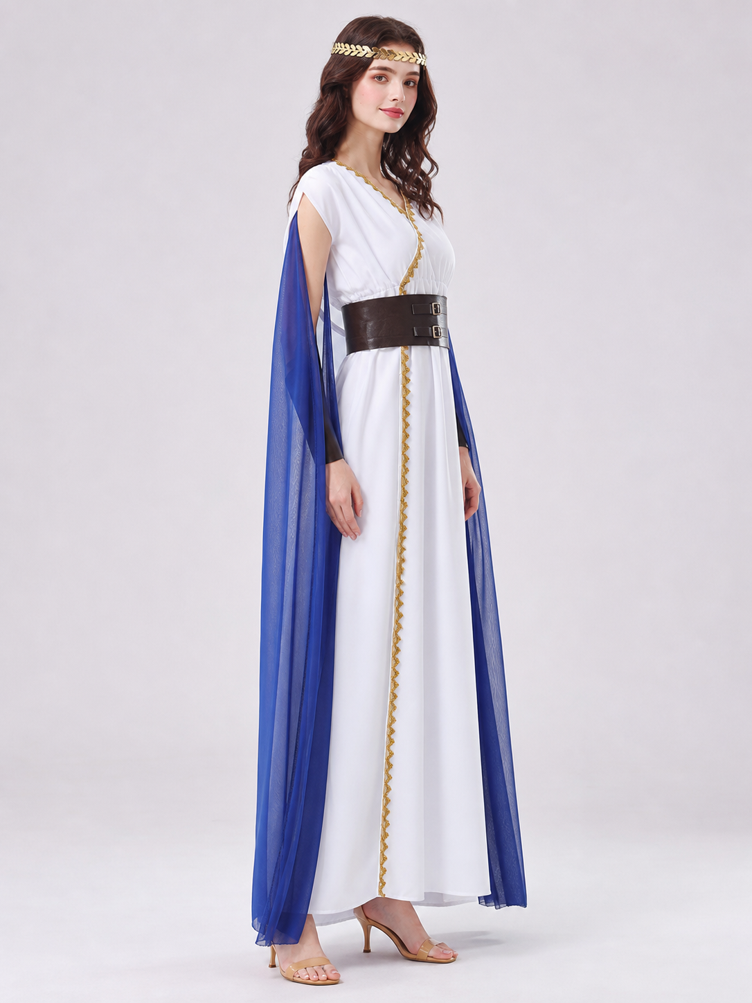 Greek-Style Carnival Costume with Cape