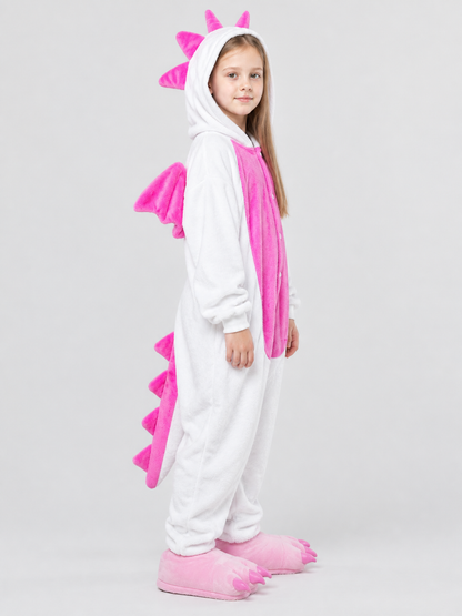 Kids' Dragon One-Piece Pajama with Tail
