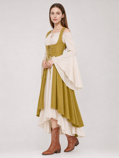 Renaissance-Style Costume Dress with Lacing