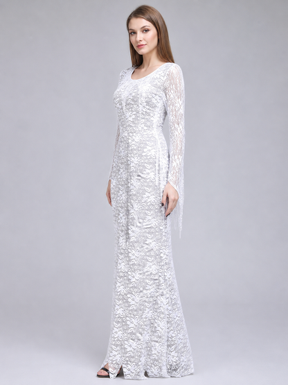 Floor-Length Lace Costume Dress for Halloween