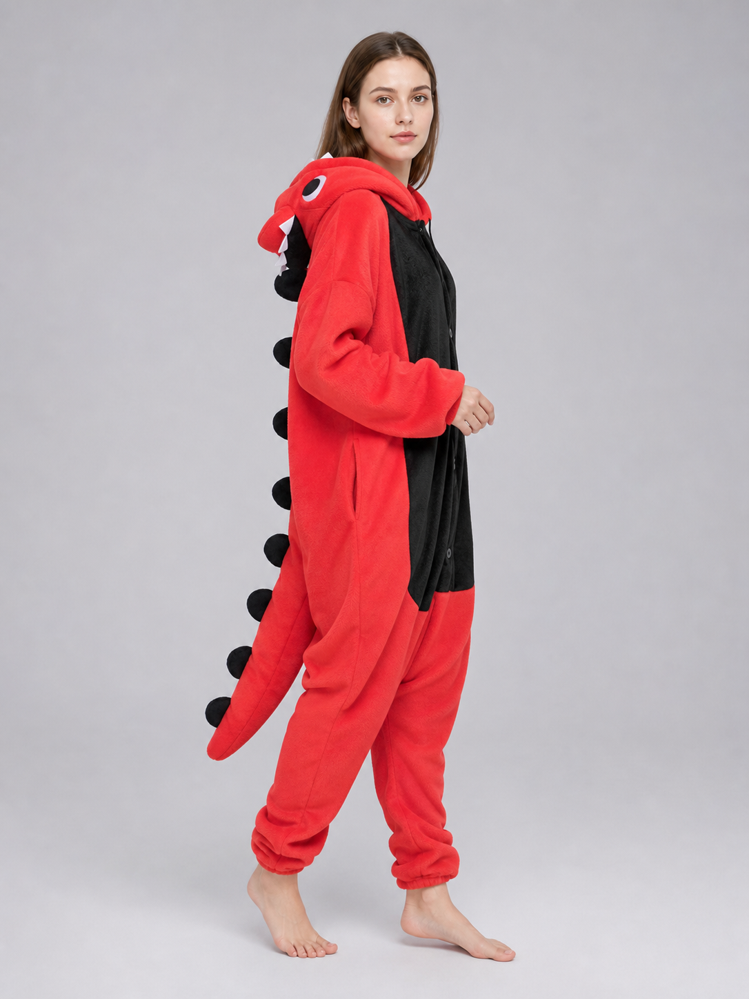 Red Hooded Dinosaur Costume