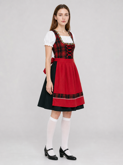 Plaid Costume Dress with Accessories