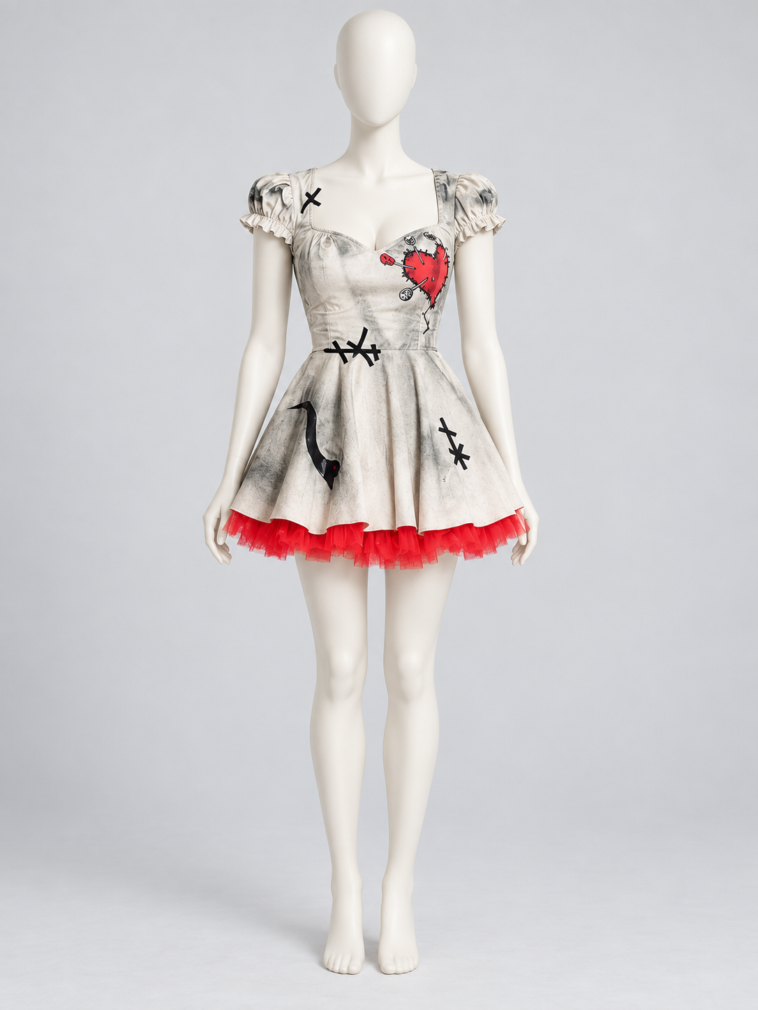 Halloween Carnival Costume: Heart Mini Dress