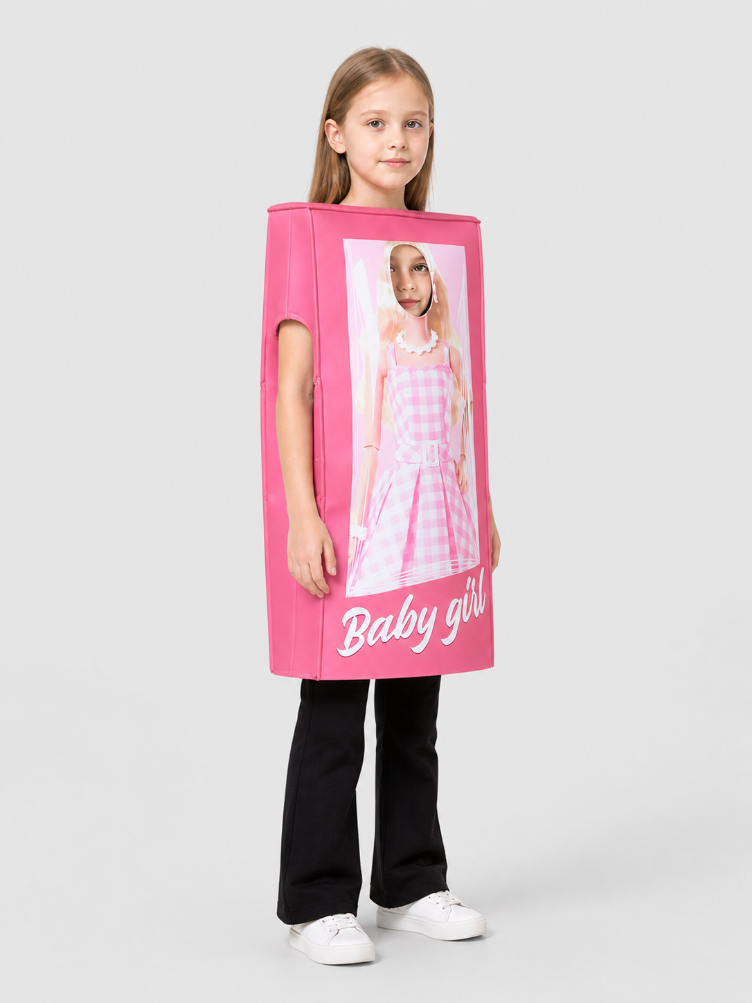 Barbie Carnival Costume in the Shape of a Gift Box side view