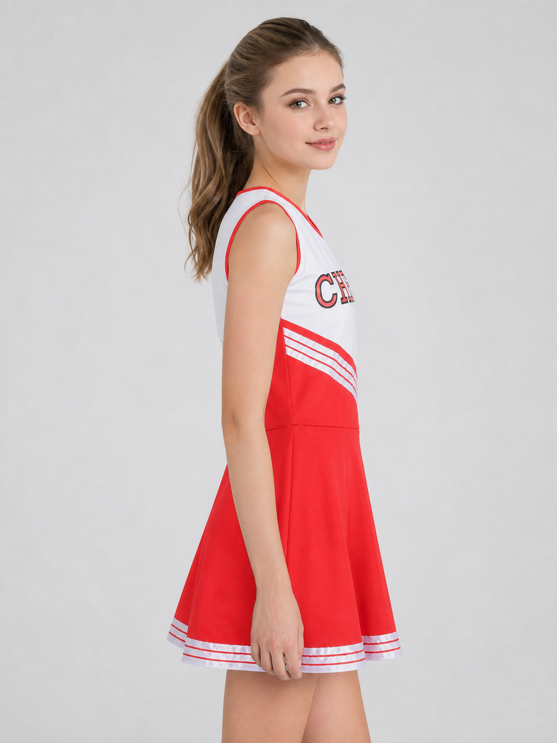 CHEERS Red and White Stage Dress