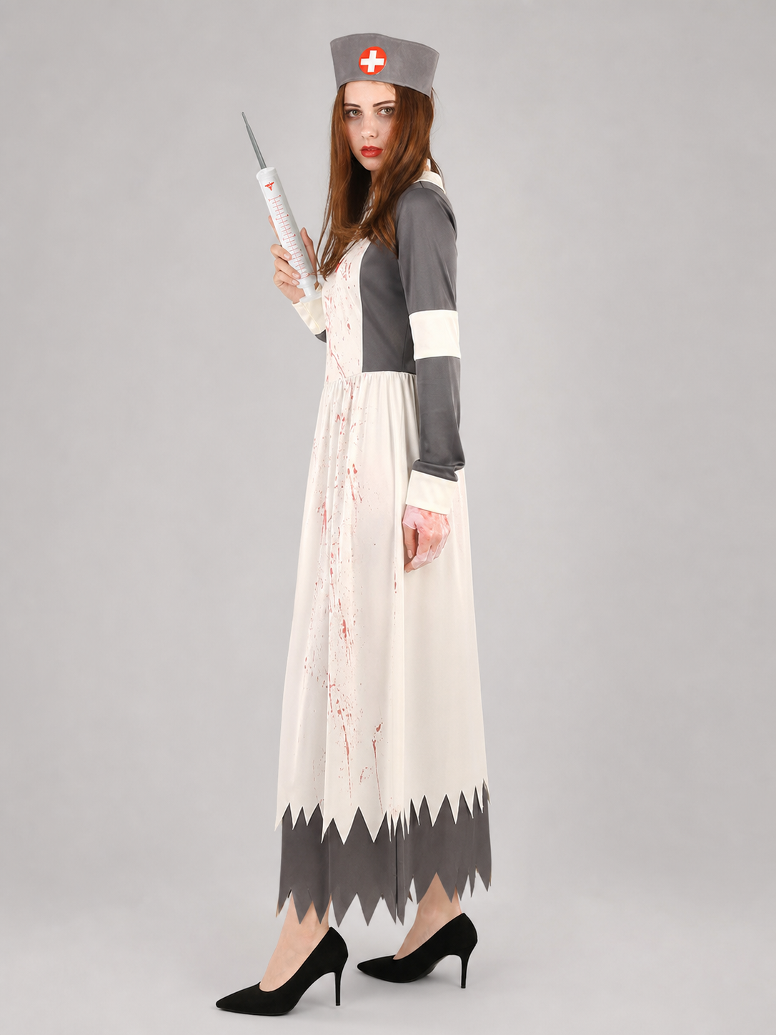 Costume with Cap and Prop Syringe