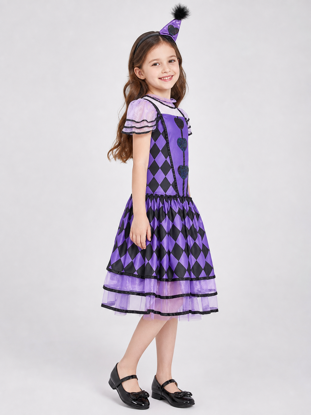 Clown Costume for Stage and Halloween, Dress with Headband