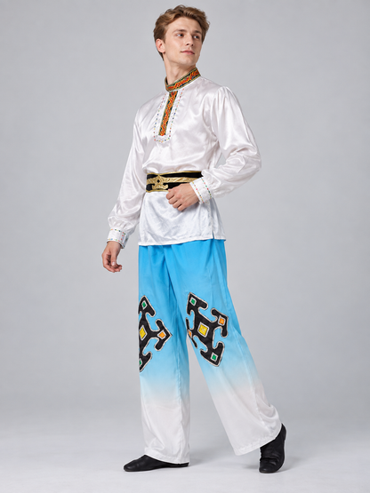 Dance Costume for Performances: Shirt, Pants, Belt