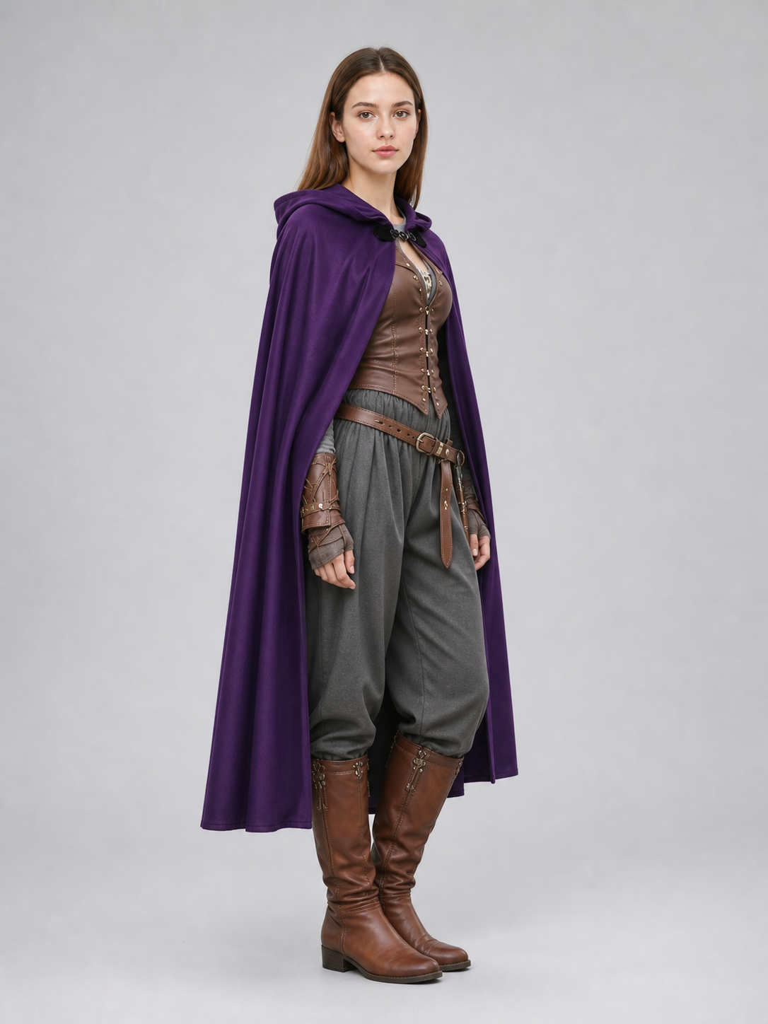 Purple Costume Cloak with Hood