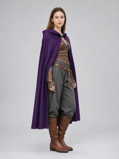 Purple Costume Cloak with Hood