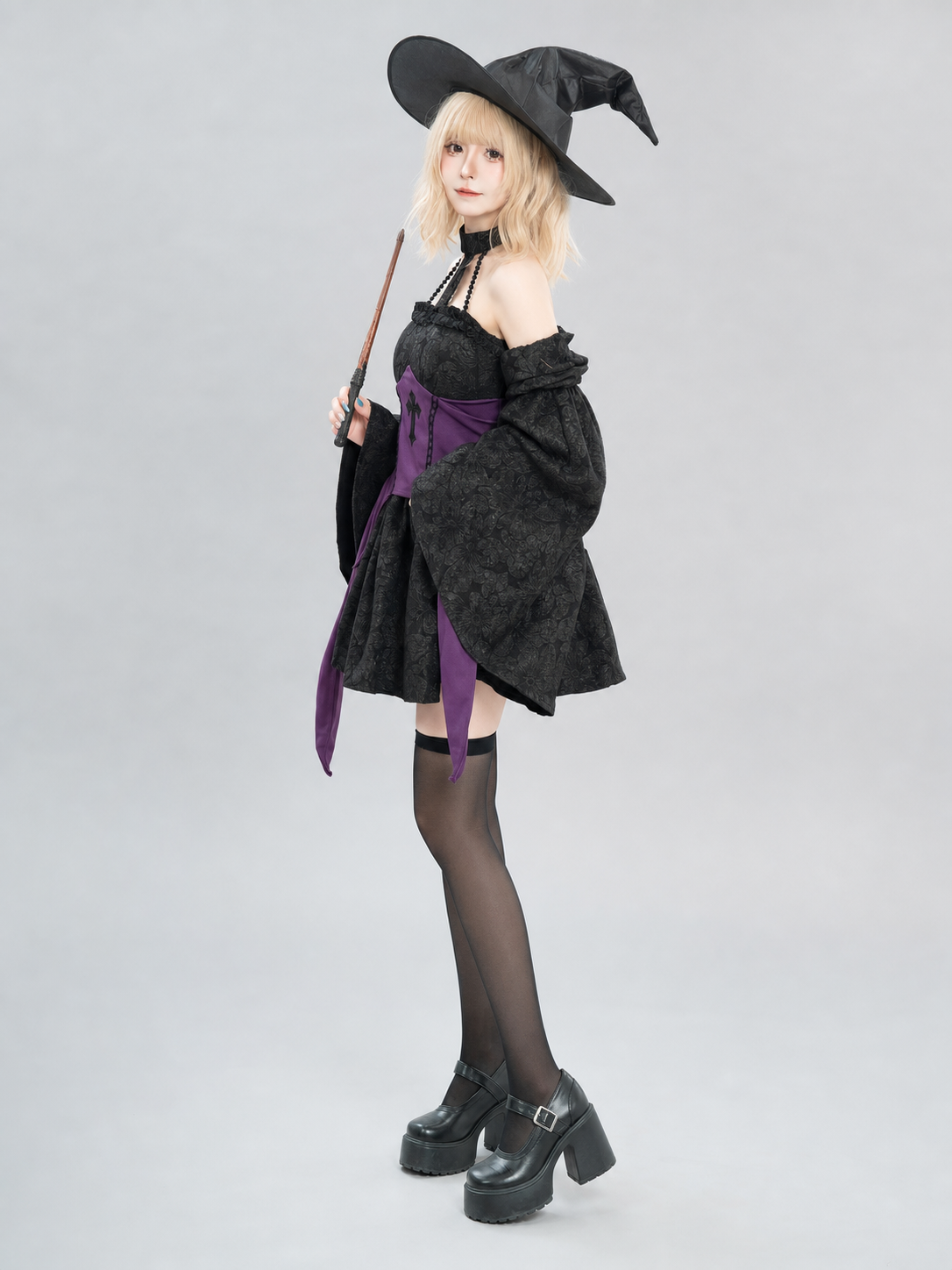 Witch Costume for Cosplay, Punk Style, Halloween