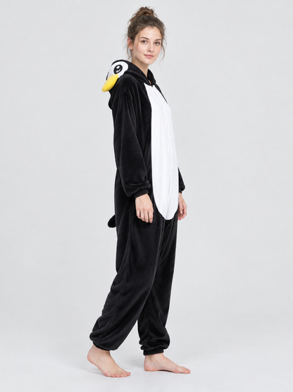 Hooded Kigurumi Pajama with Yellow Beak