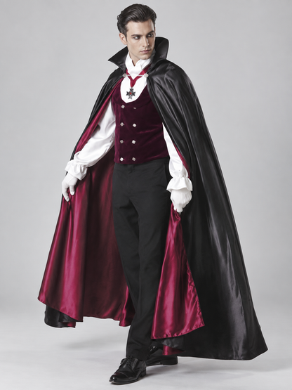 Adult Vampire Costume with Cape and Vest