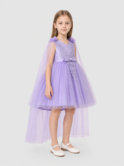 Light Purple Princess Dress with Embroidery