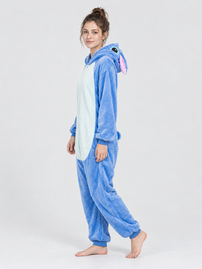 Animal Head Hooded Kigurumi Jumpsuit