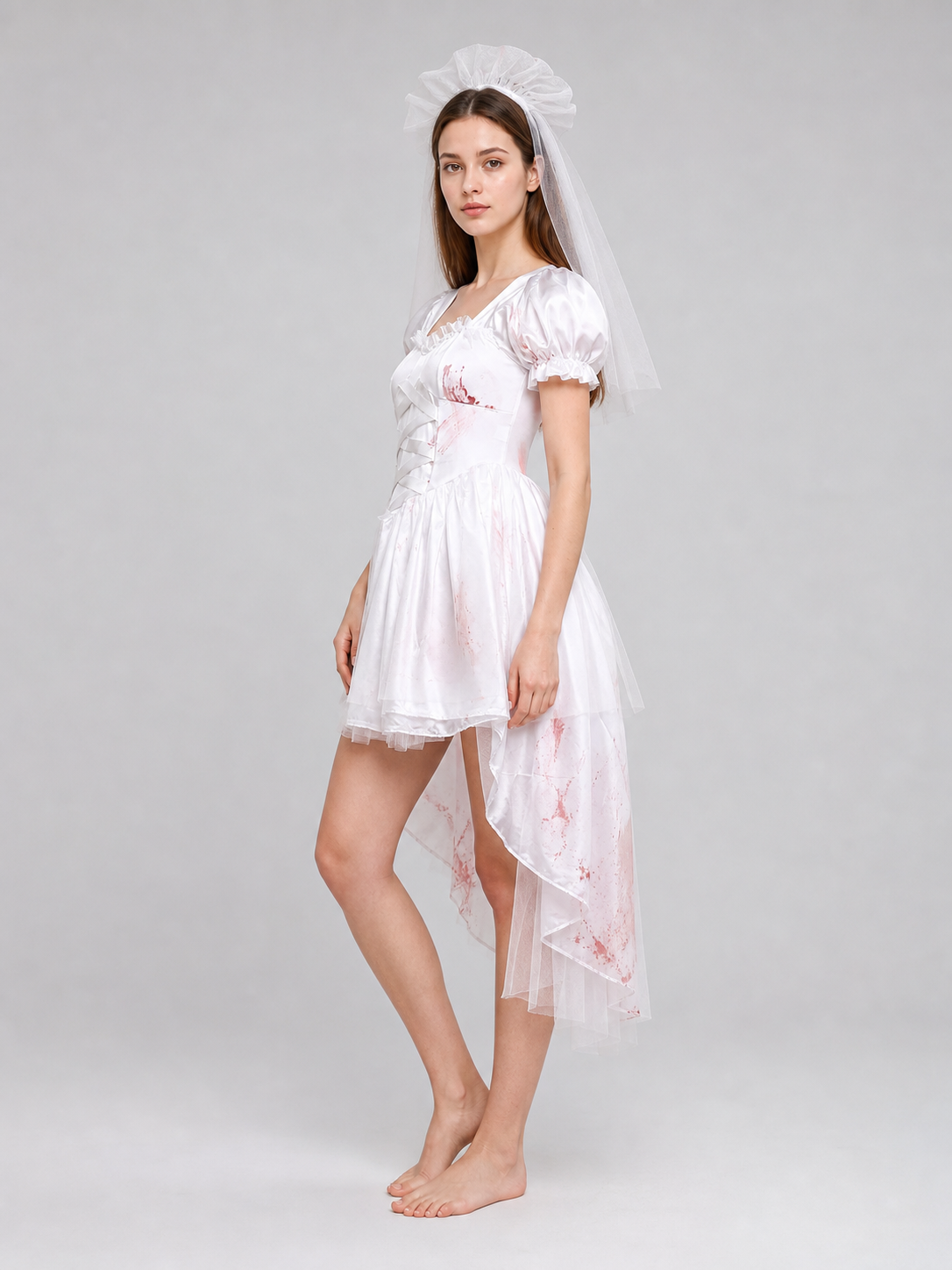 Costume Dress with Veil, Gothic Style